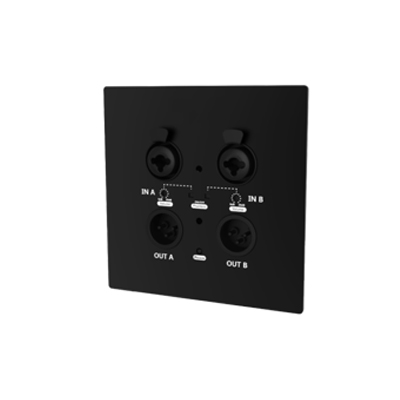 ZOBO 會議室係統 全網絡化音頻 FreeNet-A全網絡化音頻FN-A22D/P 2進2出牆麵式接口盒